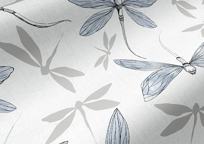 Dragonflies, River Blue - Roller Blind - Image 4